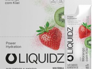 LIQUIDZ® - Eletrólitos Zero Açúcares - Sabor Morango com Kiwi - Caixa com 14