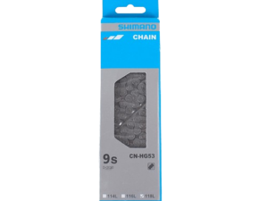Corrente Shimano 9v 114 Elos Original Modelo Cn-hg53 Prateado